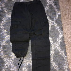 Black baggy cargo pants